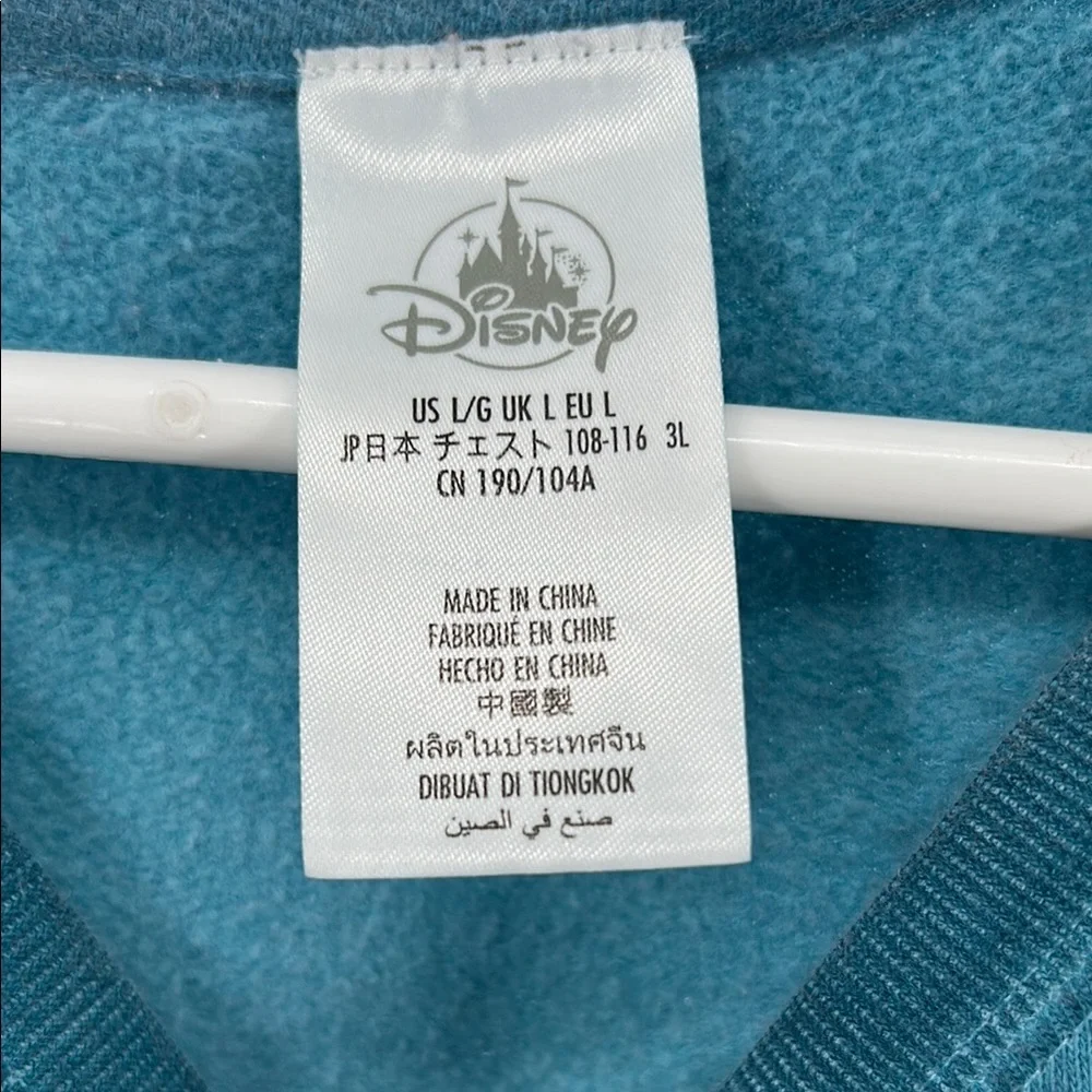 Disney Encanto L teal lightweight graphic Sweatshirt tropical vacation floral